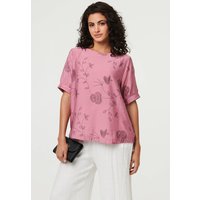 Floral Short Puff Sleeve Blouse Top