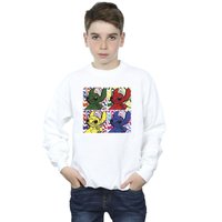 Disney Boy's Lilo & Stitch Pop Art Sweatshirt in White | Size: 12-13 Years