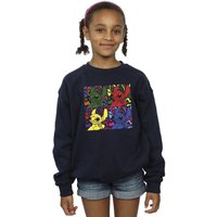 Disney Girl's Lilo & Stitch Pop Art Sweatshirt in Navy | Size: 12-13 Years