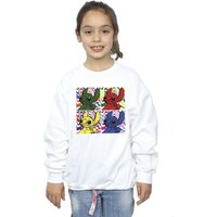 Disney Girl's Lilo & Stitch Pop Art Sweatshirt in White | Size: 7-8 Years