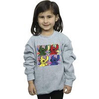 Disney Girl's Lilo & Stitch Pop Art Sweatshirt in Grey | Size: 7-8 Years