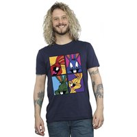 Looney Tunes Men's Bugs Pop Art T-Shirt in Navy | Size: 3XL