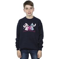 Disney Boy's Lilo & Stitch Ohana Heart With Angel Sweatshirt in Navy | Size: 5-6 Years