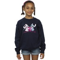 Disney Girl's Lilo & Stitch Ohana Heart With Angel Sweatshirt in Navy | Size: 5-6 Years