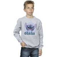 Disney Boy's Lilo & Stitch Ohana Circle Sweatshirt in Grey | Size: 7-8 Years