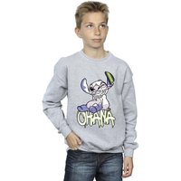 Disney Boy's Lilo & Stitch Ohana Graffiti Sweatshirt in Grey | Size: 7-8 Years