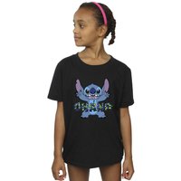 Girl's Lilo & Stitch Ohana Glitch Cotton T-Shirt in | Size: 12-13 Years