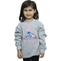 Disney Girl's Lilo & Stitch Hippity Hop Stitch Sweatshirt in Grey | Size: 7-8 Years