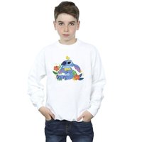 Disney Boy's Lilo & Stitch Birds Sweatshirt in White | Size: 9 Years