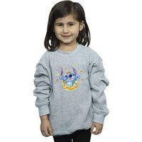 Disney Girl's Lilo & Stitch Cracking Egg Sweatshirt in Grey | Size: 5-6 Years