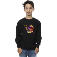 Marvel Boy's Guardians Of The Galaxy Abstract Shield Chest Sweatshirt in Black | Size: 9 Years