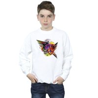 Marvel Boy's Guardians Of The Galaxy Abstract Shield Chest Sweatshirt in White | Size: 5-6 Years