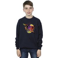 Marvel Boy's Guardians Of The Galaxy Abstract Shield Chest Sweatshirt in Navy | Size: 3-4 Years