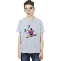 Marvel Boy's Guardians Of The Galaxy Abstract Star Lord T-Shirt in Grey | Size: 7-8 Years