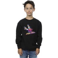 Marvel Boy's Guardians Of The Galaxy Abstract Star Lord Sweatshirt in Black | Size: 12-13 Years