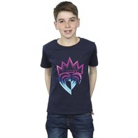 Disney Boy's Descendants Pink Crown T-Shirt in Navy | Size: 3-4 Years