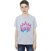 Disney Boy's Descendants Pink Crown T-Shirt in Grey | Size: 9 Years