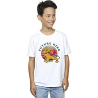 Disney Boy's The Lion King Future King T-Shirt in White | Size: 9 Years