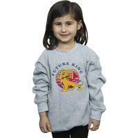 Disney Girl's The Lion King Future King Sweatshirt in Grey | Size: 9 Years