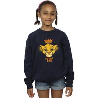 Disney Girl's The Lion King Future King Sweatshirt in Navy | Size: 5-6 Years