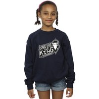 Disney Girl's The Lion King The King Sweatshirt in Navy | Size: 5-6 Years