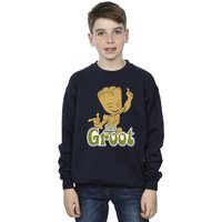 Guardians Of The Galaxy Boy's Groot Dancing Sweatshirt in Navy | Size: 9 Years