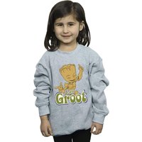 Guardians Of The Galaxy Girl's Groot Dancing Sweatshirt in Grey | Size: 9 Years