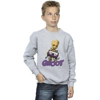 Guardians Of The Galaxy Boy's Groot Casette Sweatshirt in Grey | Size: 5-6 Years