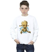 Guardians Of The Galaxy Boy's Groot Flowers Sweatshirt in White | Size: 12-13 Years