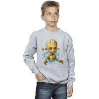 Guardians Of The Galaxy Boy's Groot Flowers Sweatshirt in Grey | Size: 5-6 Years