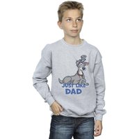 Disney Boy's Lady & The Tramp Just Like Dad Sweatshirt in Grey | Size: 9 Years