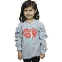 Disney Girl's The Little Mermaid Love Daddy Sweatshirt in Grey | Size: 7-8 Years