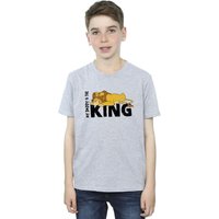 Disney Boy's The Lion King Daddy Is King T-Shirt in Grey | Size: 5-6 Years