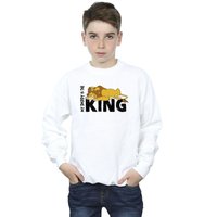 Disney Boy's The Lion King Daddy Is King Sweatshirt in White | Size: 7-8 Years