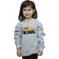 Disney Girl's The Lion King Daddy Is King Sweatshirt in Grey | Size: 7-8 Years