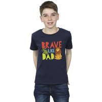 Disney Boy's The Lion King Brave Like Dad T-Shirt in Navy | Size: 3-4 Years
