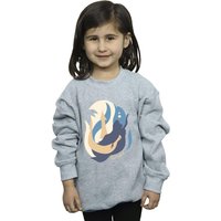 Disney Girl's The Little Mermaid Colour Silhouettes Sweatshirt in Grey | Size: 5-6 Years