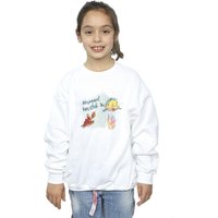 Disney Girl's The Little Mermaid Club Sweatshirt in White | Size: 5-6 Years