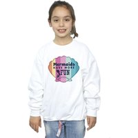 Disney Girl's The Little Mermaid Fun Sweatshirt in White | Size: 5-6 Years