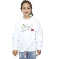 Disney Girl's The Little Mermaid Ariel Sweatshirt in White | Size: 9 Years