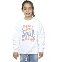 Disney Girl's The Little Mermaid Happy Sweatshirt in White | Size: 7-8 Years