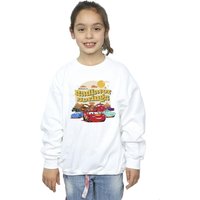 Disney Girl's Cars Radiator Springs Group Sweatshirt in White | Size: 7-8 Years