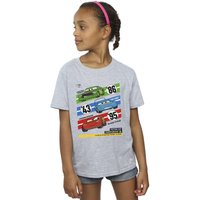 Disney Girl's Cars Piston Cup Champions Cotton T-Shirt in Grey | Size: 7-8 Years