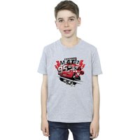 Disney Boy's Cars Lightning McQueen Collage T-Shirt in Grey | Size: 12-13 Years