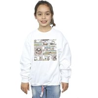 Disney Girl's Chip ´n Dale Comic Sweatshirt in White | Size: 5-6 Years