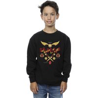 Harry Potter Boy's Quidditch Golden Snitch Sweatshirt in Black | Size: 9 Years