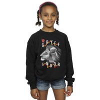 Harry Potter Girl's Gryffindor Lion Icon Sweatshirt in Black | Size: 7-8 Years