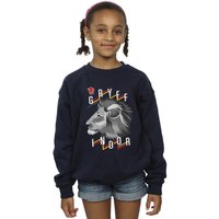 Harry Potter Girl's Gryffindor Lion Icon Sweatshirt in Navy | Size: 7-8 Years