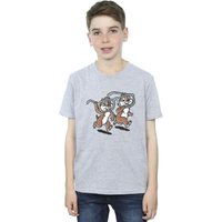 Disney Boy's Chip ´n Dale Glasses T-Shirt in Grey | Size: 7-8 Years
