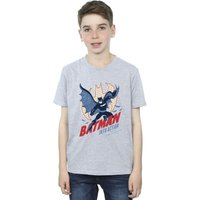DC Comics Boy's Batman Into Action T-Shirt in Grey | Size: 5-6 Years